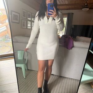 Abercrombie & Fitch Quarter Zip Sweater Dress